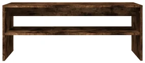 Tavolino da salotto rovere fumo 100x40x40 cm legno multistrato