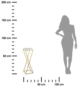 Portafiori LOFT 70x24 cm oro/bianco