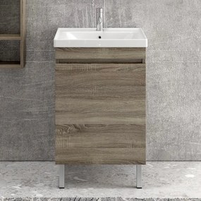 Mobile bagno 55cm a terra con lavabo incasso SV-55T - KAMALU