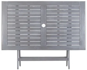 Set da pranzo per giardino 5 pz legno massello di acacia grigio