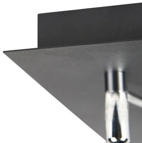 Faretto di design nero orientabile a 2 luci - Nox