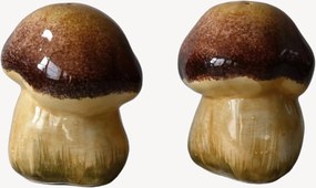 Set saliera e pepiera dipinte a mano Mushrooms, set da 2