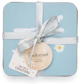 sottobicchieri in sughero grigio-azzurro in set di 4 pezzi English Meadow - Cooksmart ®