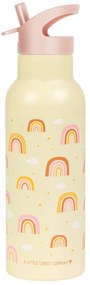 A Little Lovely Company - borraccia in acciaio inox, 500 ml - arcobaleno