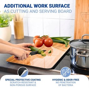 Set di 2 copri stufe in vetro, 52 x 30 cm Lunch - Wenko