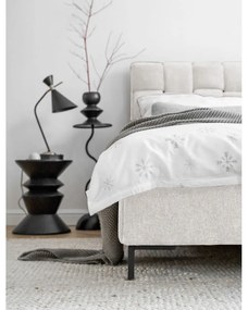 Letto matrimoniale imbottito color crema con rete inclusa 180x200 cm Eve – Miuform