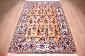 Isfahan Tappeto 220 x 140 (Iran) Annodato A Mano