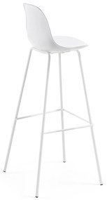 Kave Home - Sgabello Brighter bianco altezza 75 cm