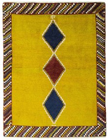 Gabbeh Tappeto persiano 140x110 Giallo (Iran) Annodato A Mano