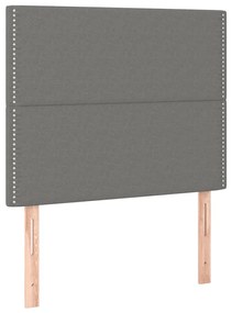 Giroletto a molle con materasso grigio scuro 80x200 cm tessuto