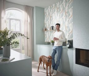 Carta da parati grande LD 3 Foglia verde, 106 cm x 10 m