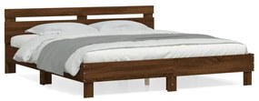 Giroletto Testiera Rovere Marrone 160x200 Cm Legno Multistrato /