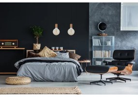 Lampadario a sospensione con filo MIROS 2xE27/60W/230V nero/rame