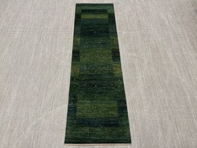 Loribaft Tappeto persiano 280 x 80 Verde (Iran) Annodato A Mano