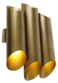 Applique da parete industriale ottone 6 luci - Whistle