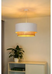 Duolla - Lampadario a sospensione con filo BOHO 1xE27/15W/230V diametro 45 cm bianco/marrone