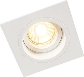 Faretto da incasso smart bianco quadrato con WiFi GU10 - Chuck