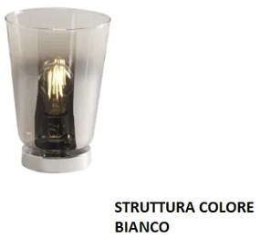 Plafoniera bianco 1 luce cromo 1164bi-pl1-cr