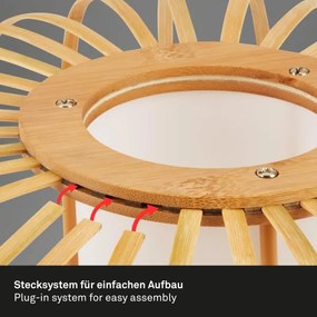 Briloner 1759011 - Lampada da terra 1xE27/10W/230V bambù/nera