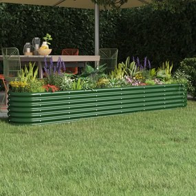 Letto Giardino Acciaio Verniciato A Polvere 224x40x36 Cm Verde /
