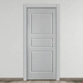 Porta interna a battente New York in MDF colore grigio, L 90 x H 210 cm, apertura a sinistra