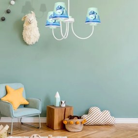 Lampadario per bambini su palo DOLPHIN 3xE14/40W/230V