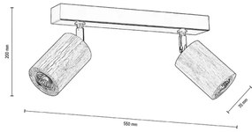 Spot-Light 3912174 - LED Faretto da soffitto MATTI 2xGU10/5W/230V rovere