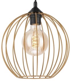 Lampadario a sospensione con filo ZOYA 1xE27/60W/230V ottone