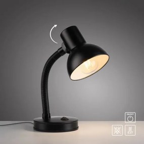 JUST LIGHT. 11080-18 - Lampada da tavolo flessibile FLEXI 1xE27/25W/230V nera