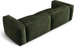 Divano componibile verde con rivestimento in velluto 240 cm Martina – Micadoni