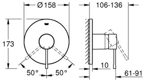 GROHE 24057001 - Miscelatore doccia ESSENCE, cromo lucido