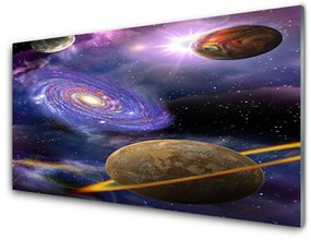 Quadro acrilico Pianeta Universo 100x50 cm