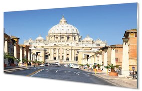 Pannello paraschizzi cucina Duomo di Roma, strade di palazzi 100x50 cm