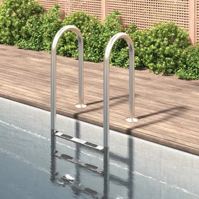 Scala Per Piscina 54x38x158 Cm Acciaio Inox 304 /