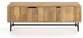 Mobile TV di colore naturale in mango massiccio 145x50x40 cm Mundra – MOME
