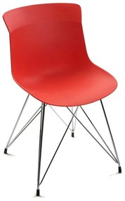 Sedia da Sala da Pranzo Split Metallo (54 x 79 x 48 cm) Colore:Rosso