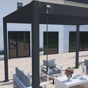 Pergola bioclimatica Ombréa autoportante 3x4M in alluminio (diversi colori)