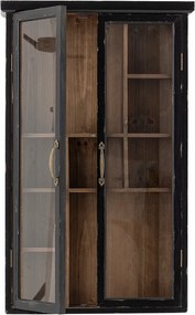 Vetrina nera in abete massiccio da appendere 50x80x14 cm Hazem – Bloomingville