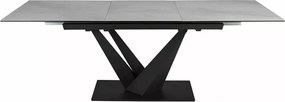 Tavolo allungabile Sorento Ceramic NATURE CLOUD bianco/nero opaco - L160-220 cm