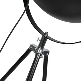 Lampada da terra intelligente industriale nera treppiede incl. WiFi A60 - Magna 50 Eglip