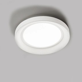 Plafoniera Contemporanea Hive Metallo Bianco Acrilico Led 40W Cct 3000/4000K