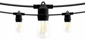 Catenaria da 10m IP65 con 10 Portalampada E27 Nero Colore del corpo Nero