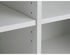 Cassettiera bianca con ante scorrevoli 180x76x45 cm Nola – Unique Furniture