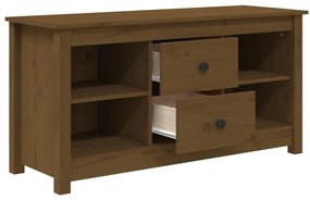 Mobile porta tv miele 103x36,5x52 cm in legno massello di pino