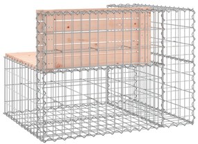 Panca giardino design gabbione 92x71x65,5 cm massello douglas