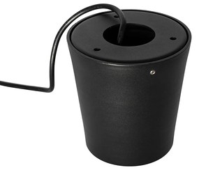 Faretto da giardino moderno nero rotondo IP65 - Lennard
