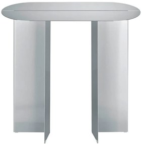 Tavolo consolle color argento opaco in acciaio inox 35x80 cm Oru – Blomus