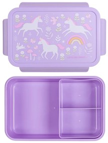 A Little Lovely Company - scatola merenda - unicorni e arcobaleno