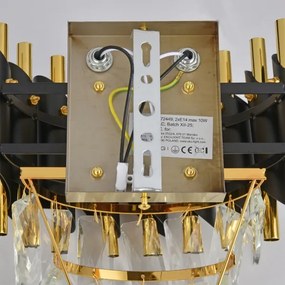 Brilagi - Applique ECLIPSE 2xE14/10W/230V nero/oro