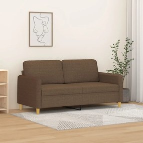 Divano A 2 Posti Marrone 140 Cm İn Tessuto /